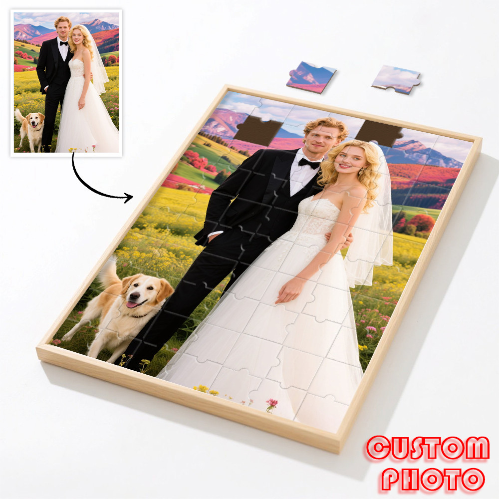 

【Custom】Framed Wooden Puzzles, Custom Graduation Photo Puzzles as Gifts, Personalized, Multiple Color Sizes Wooden Frames, Gifts