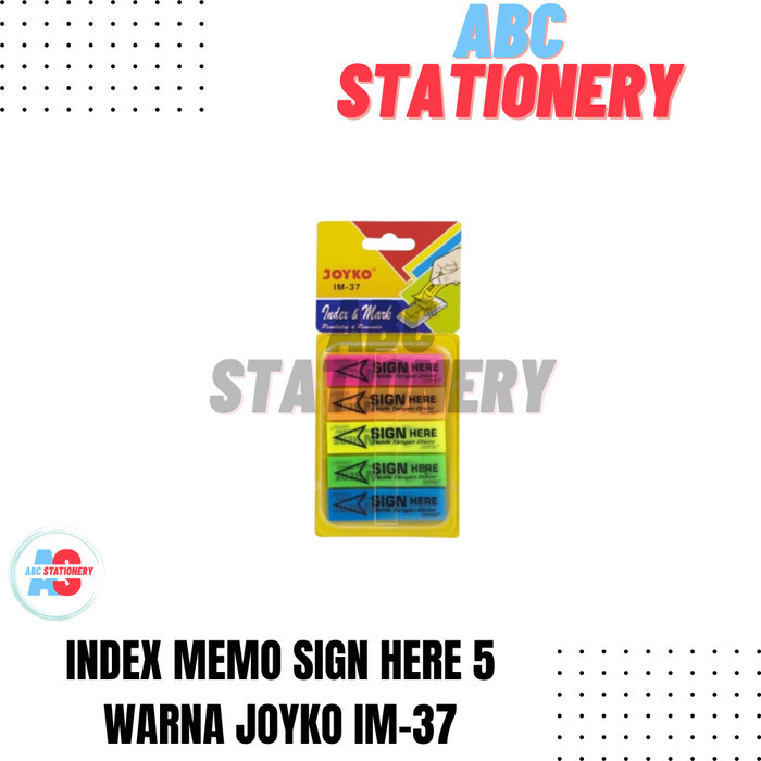 

Index memo Sign Here 5 Warna Joyko IM-37