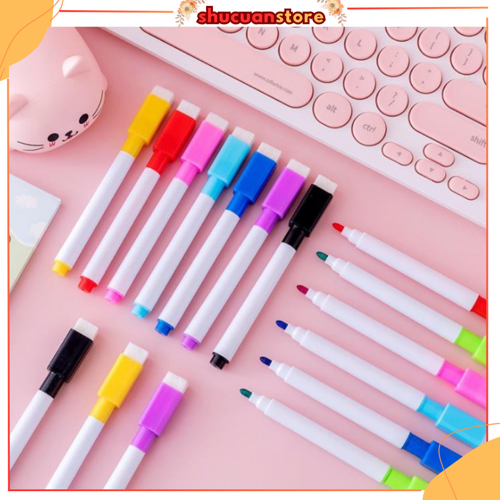 

SH Spidol Penghapus Spidol Anak Warna Warni Wipe Clean Marker Whiteboard Marker SS190