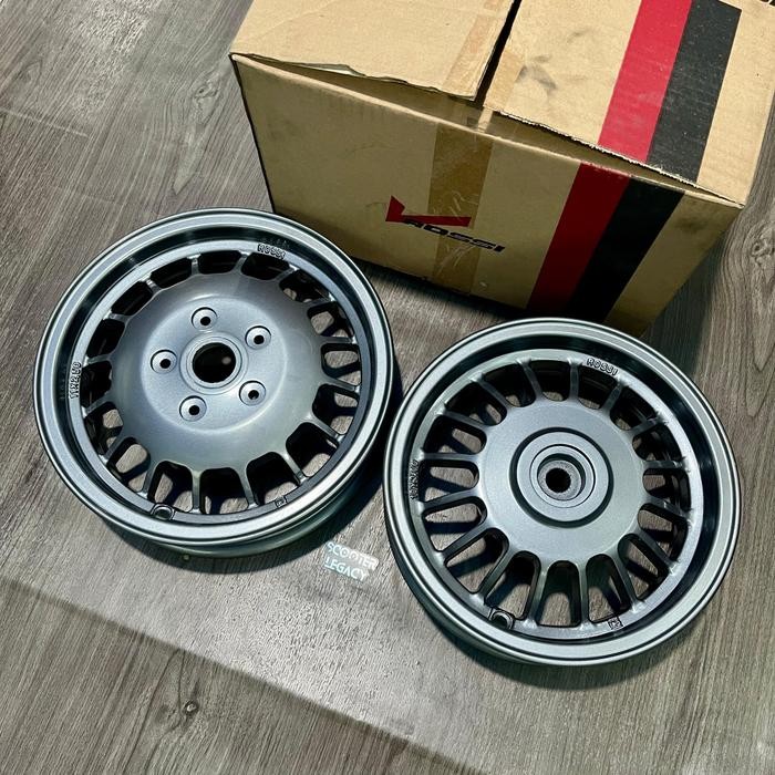 Velg VROSSI Uno Gun Metal Front & Rear Vespa S LX LXV Ring 10"