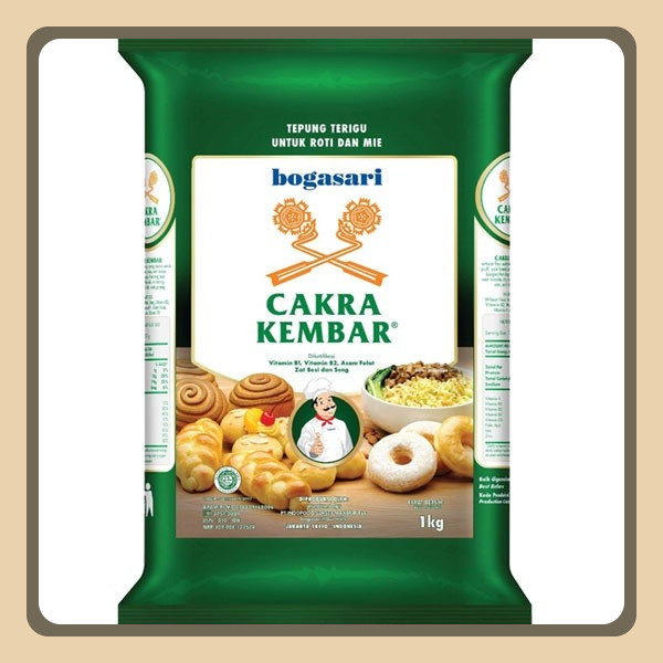 

BOGASARI TERIGU CAKRA KEMBAR 1 KG - TEPUNG