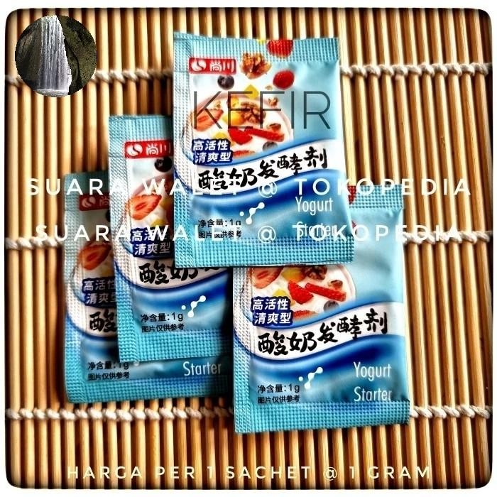 

Bibit Yogurt/Starter Probiotik Bakteri Kefir plus Yogurt dengan rasa Asam Alami Kental Creamy dan Premium