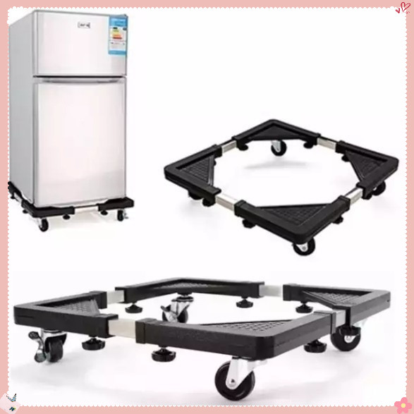Ada RODA ADJUSTABLE FRIDGE TROLLEY RAK KAKI RODA KULKAS SETEL TATAKAN BESI ALAS KULKAS