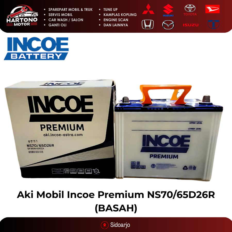 Aki Mobil Incoe Premium NS70/65D26R (BASAH)