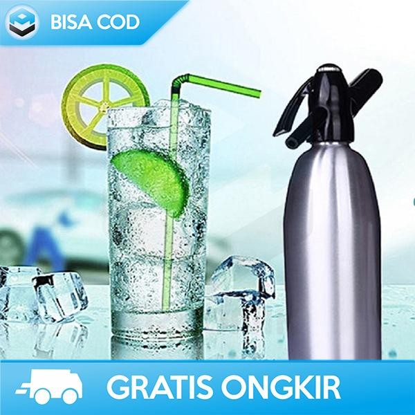 

SODA MAKER BOTTLE SIPHON BARISTA ALUMUNIUM CO2 1 LITER SPARKLING WATER