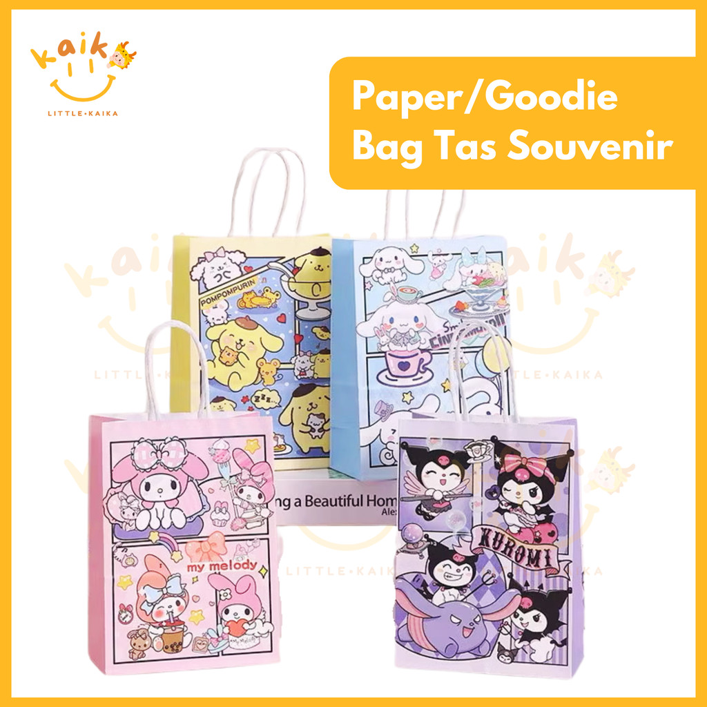 

LITTLE KAIKA | GB33 Paper Bag Goodie bag / Paperbag Hadiah Sanrio Cinamoroll Kuromi Melody Tas Jinjing Kado Hadiah Souvenir