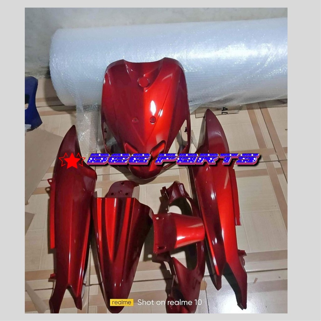 Cover body fullset halus yamaha mio smile mio sporty merah candy