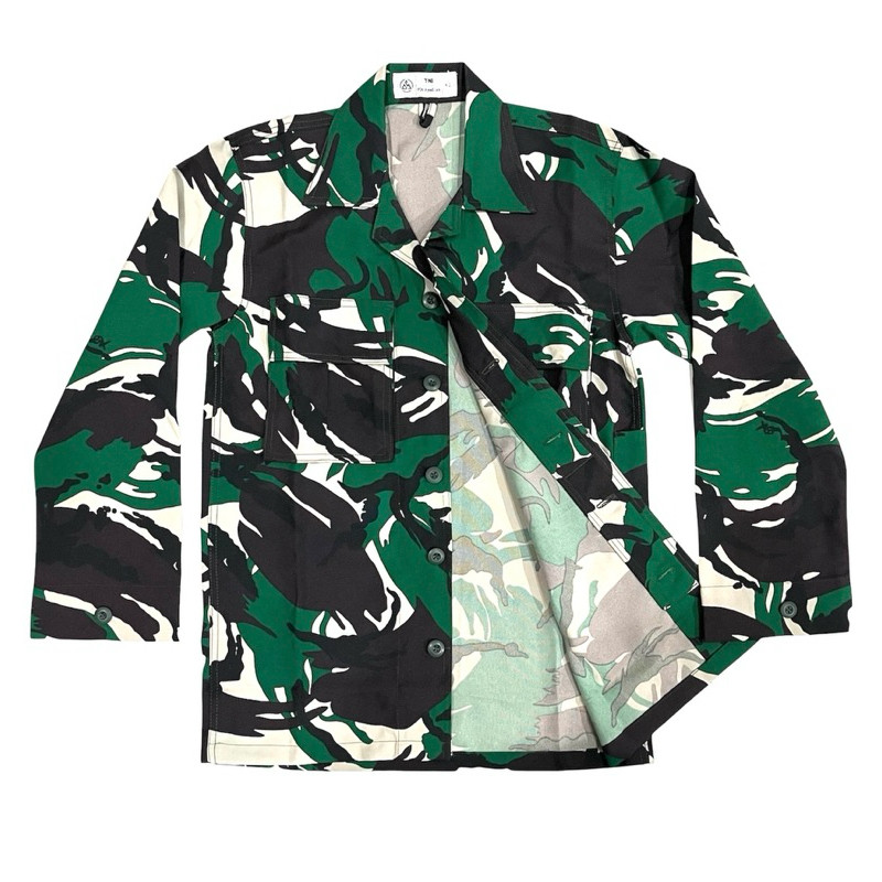 Baju PDL Velbed Tanpa Furing Anti Air Warna Pembagian / Baju PDL Velbed Non Puring / Baju PDL TNI