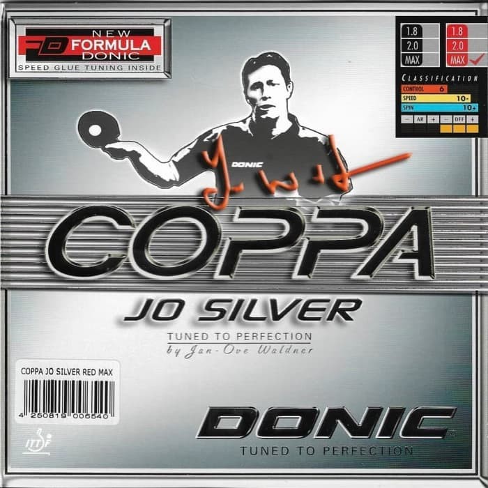 Karet DONIC Coppa Jo Silver Rubber Bat Bet Tenis Meja Pingpong