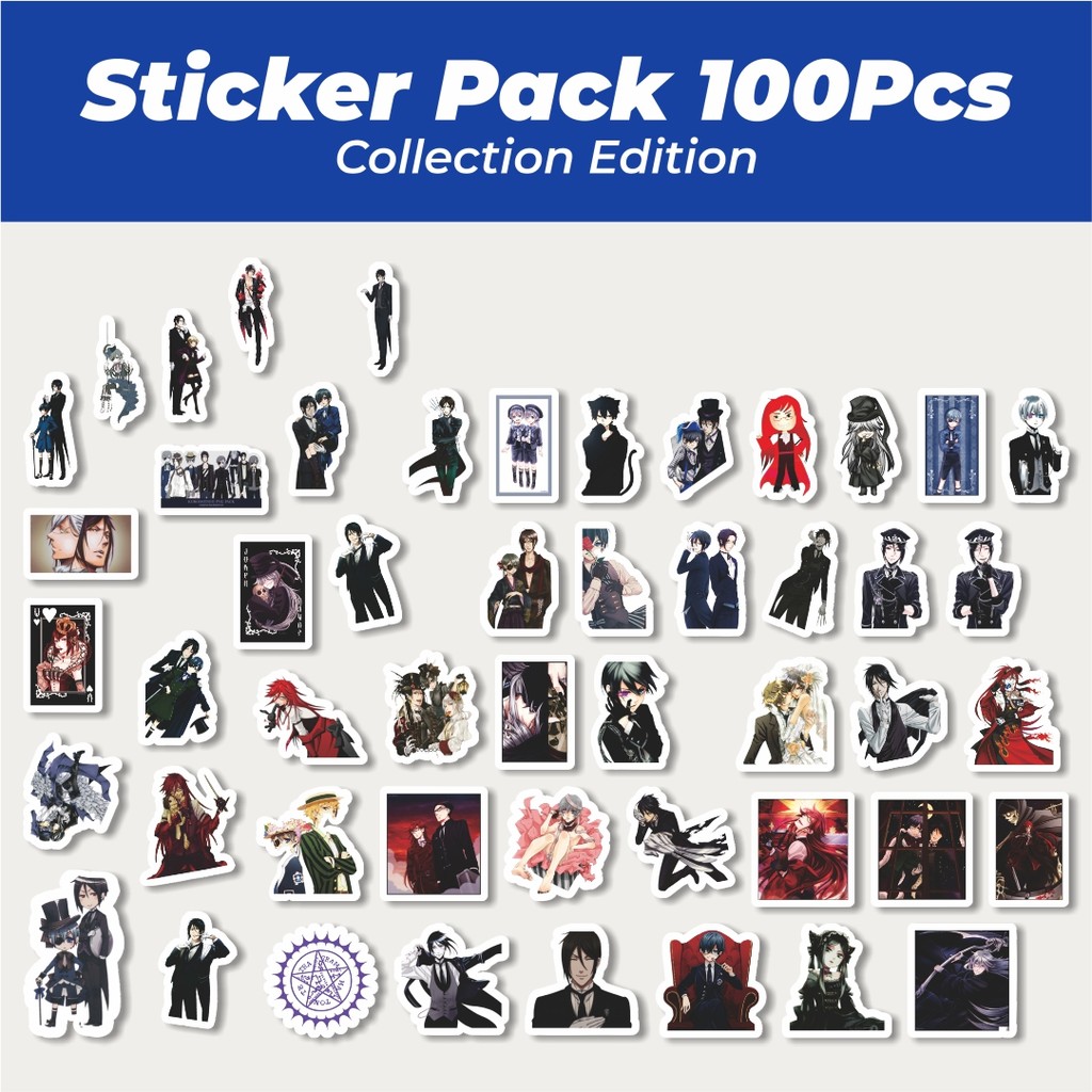 

Hot Sticker Anime Black Butler Lucu Anti Air Stikers Berperekat Waterproof Sticker Decal Buat Motor Helm Buku Journal Koper Casing HP Laptop Botol Minum