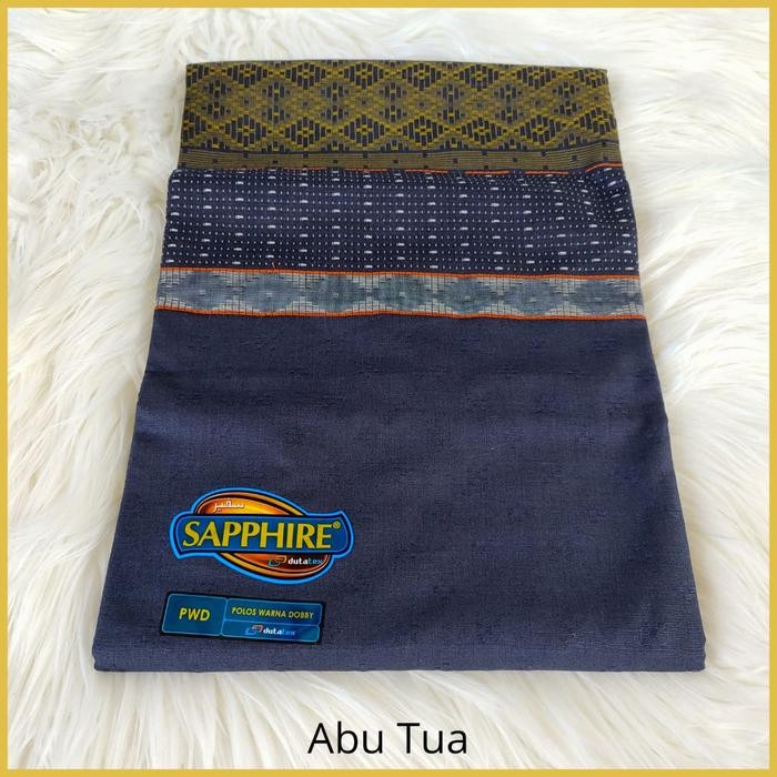 Sarung Sapphire Polos Warna Dolby Sarung Berkualitas Dutatex - Abu Tua