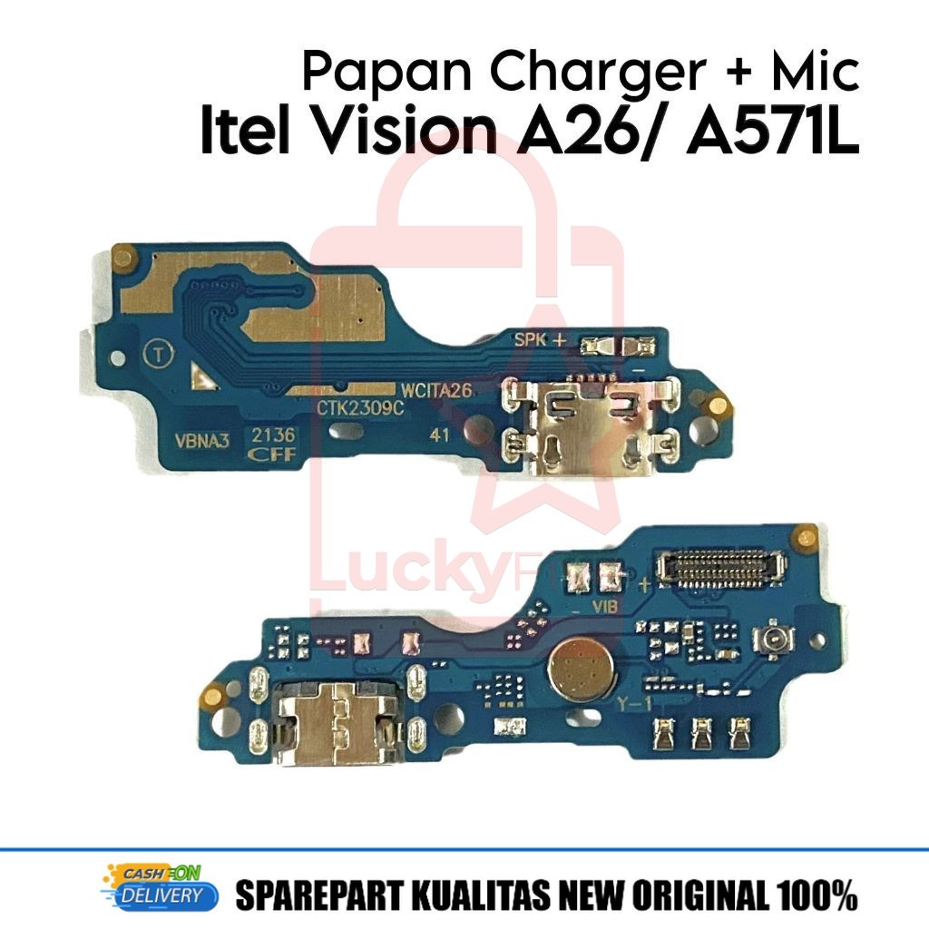 Konektor Itel A26 A571L + Mic Board Cas Itel Vision A26 Ori