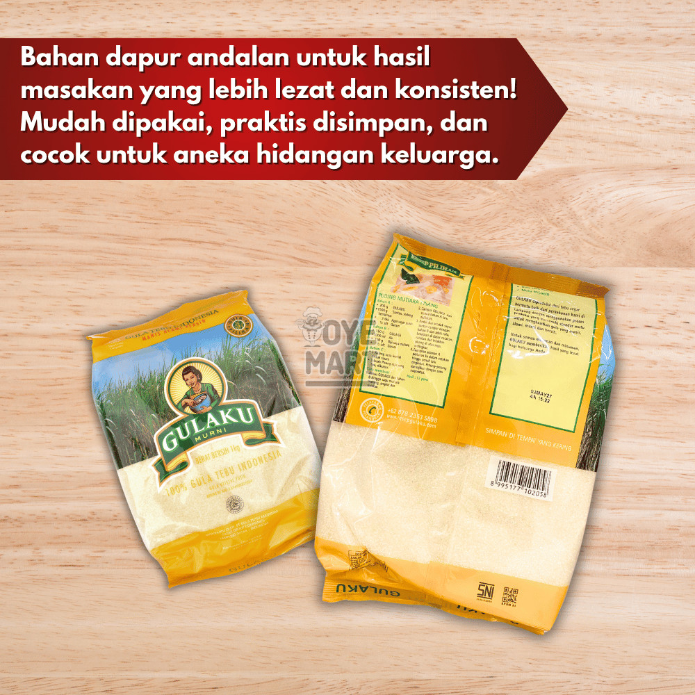 

ADY78 GULAKU GULA TEBU KUNING 1KG / GULA PASIR PREMIUM