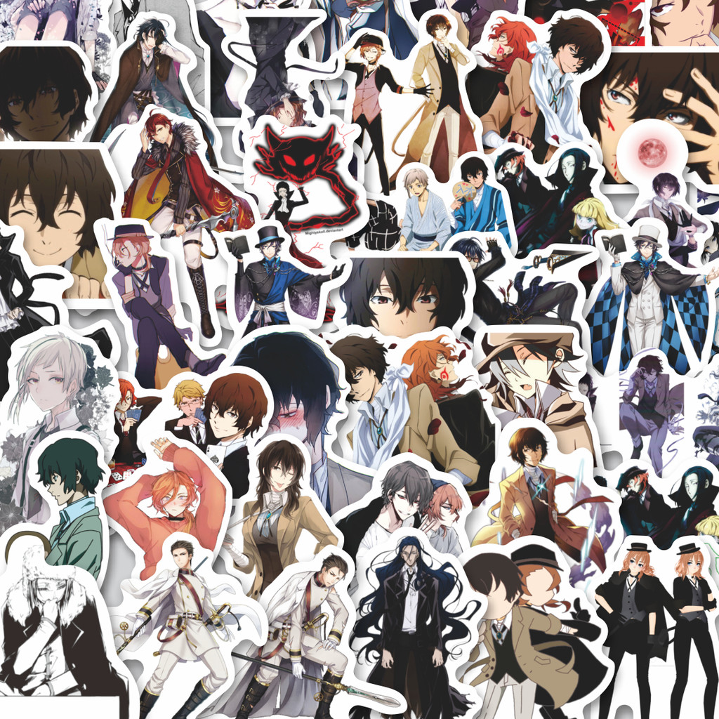 

Stiker Cutting Pack Sticker Anime Bungo Stray Dogs (Bungō Sutorei Doggusu) Isi 100Pcs Series Aesthetic Lucu Keren Untuk Koper Bahan Vynil
