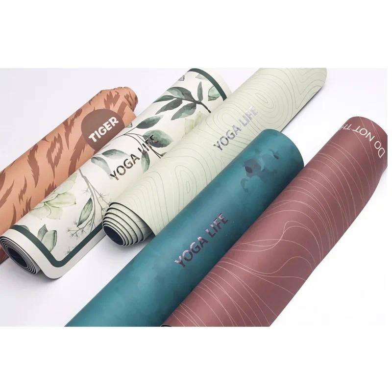 Eco Friendly yoga mat Anti Slip Recycled Black 5mm Pu yoga mat Printing Natural Rubber Pu Yoga Mat