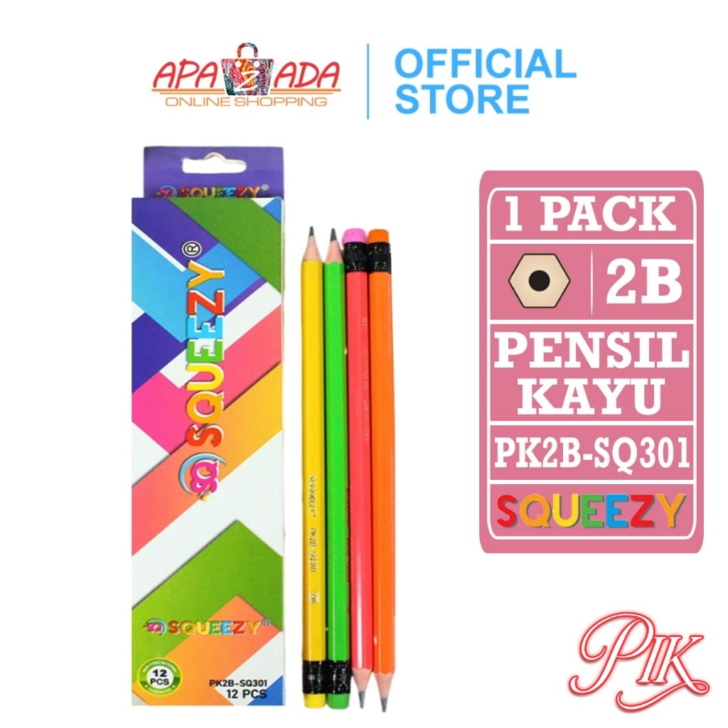 

Pensil 2B Body Warna Warni Isi 12 Pcs / Pencil Squeezy Rainbow / Pensil Kayu Murah / Pensil Fancy PK2B-SQ301
