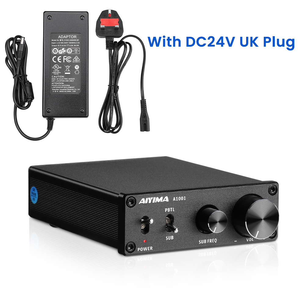 AIYIMA A1001  100W Subwoofer Amplifier TPA3116 Power Amplifier Speaker Sound Amplificador Digital Cl