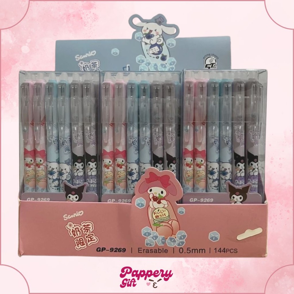 

(12pcs) PULPEN GEL MEKANIK 0.5MM / BALLPOINT MEKANIK / LUCU PULPEN GEL (GP-9269 Bisa hapus) - SE0447