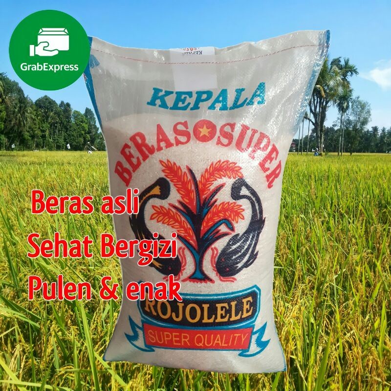 

Beras SLYP Super Cap Rojolele 20kg Pulen Sehat