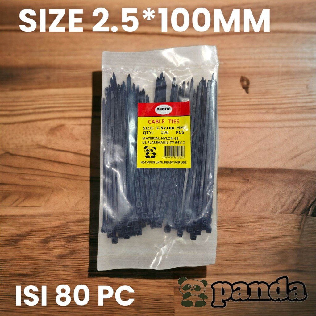 

KABEL TIES/CABLE TIES PANDA HITAM UKURAN 2.5X100MM F9006B