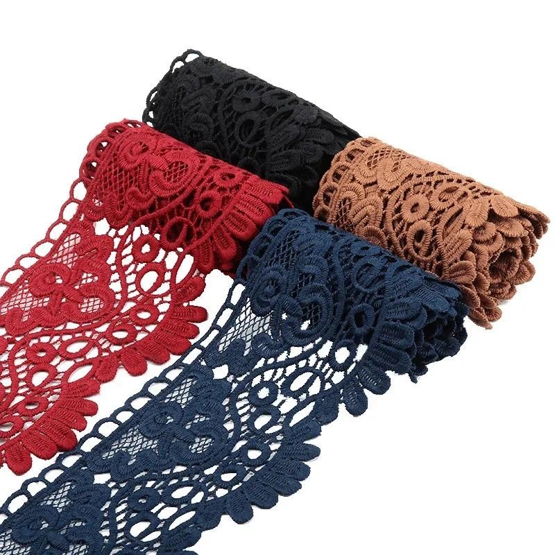 

1Meter Water Soluble Lace Ribbon Hollow Out Lace Embroidery Fabric Handmade DIY Skirt Hem Clothes Decoration Accessories