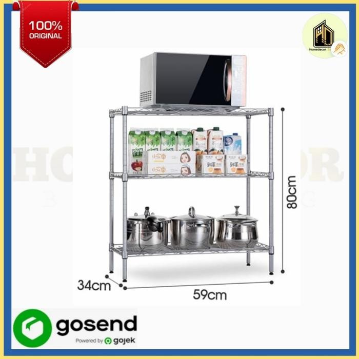 Krisbow Rak Besi Serbaguna 3 Tingkat / rak besi tingkat / rak gudang