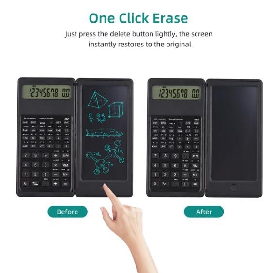

DYFAS Q040 Kalkulator Lipat Calculator ilmiah Scientific E-Writer LCD Note Pen S9
