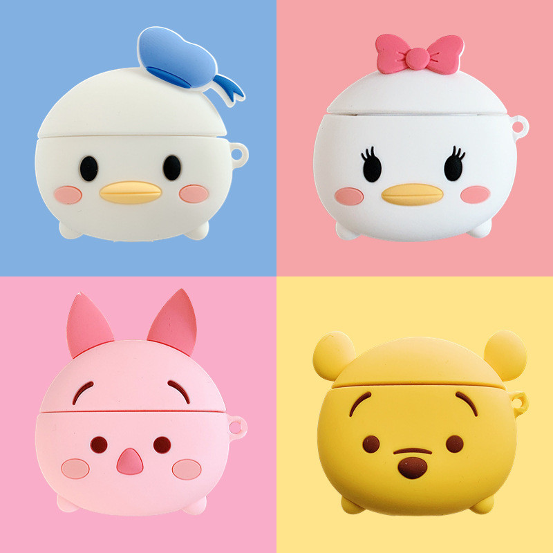 3D Disney Cartoon Winnie Bear Cover for Apple AirPods 1 2 3 3rd Protective Case for AirPods Pro Pro2