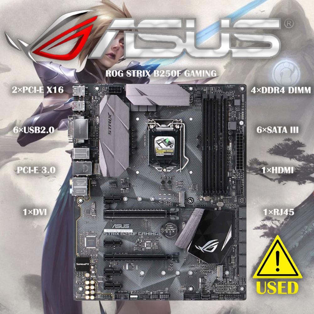 Asus ROG STRIX Z270-F GAMING Desktop Motherboard Socket LGA 1151 i7 i5 i3 Z270 DDR4 USB3.0 mainboard