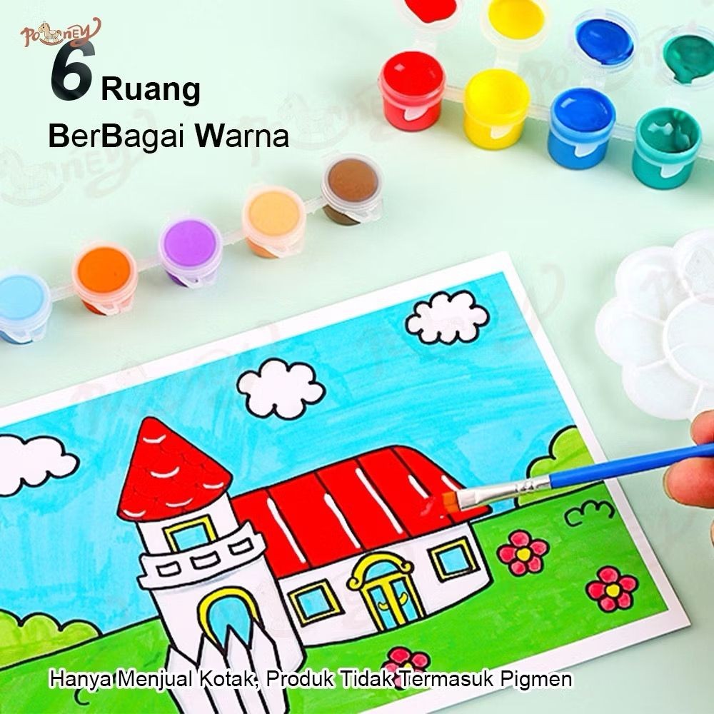 

SATU SET CAT LUKIS + KUAS ISI 6 WARNA