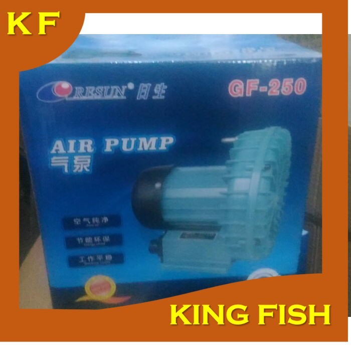 aquarium kolam ikan aerator pompa udara blower air pump RESUN gf 250