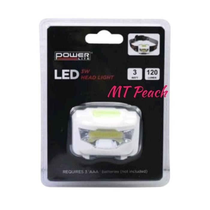 POWERLITE SENTER KEPALA LED 3W 120LUMENS AAA HEADLAMP