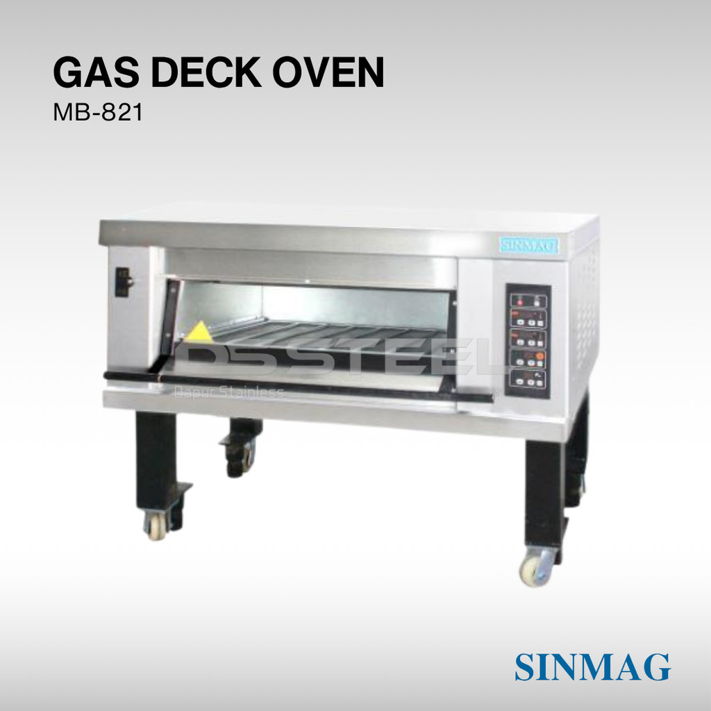 SINMAG Gas Baking Oven MB-821 / Oven 1 Deck 2 Loyang / MB 821