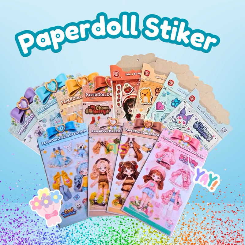 KIDSINK Mainan stiker PAPERDOLL DRESS UP mainan ganti baju karakter / BP paper doll DG