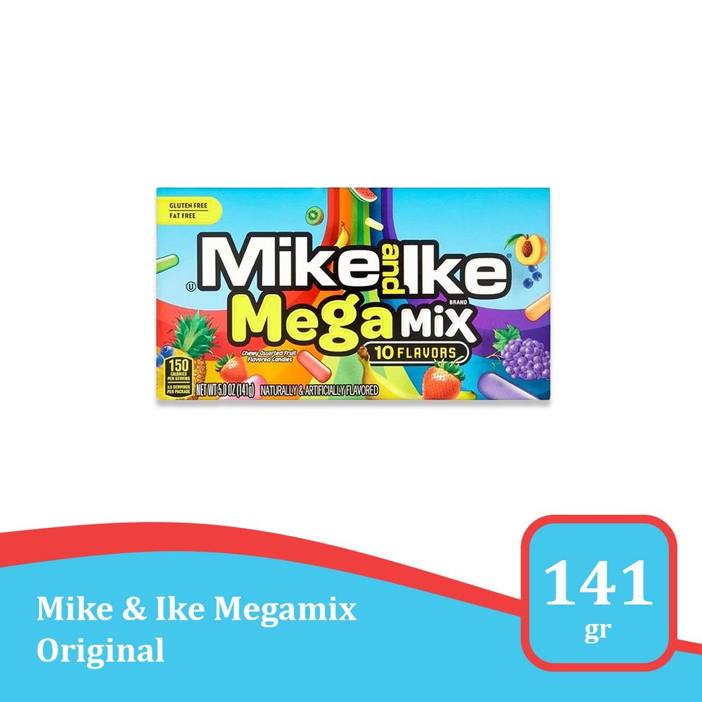 

Mike & Ike Mega Mix 5 oz - permen kenyal import USA
