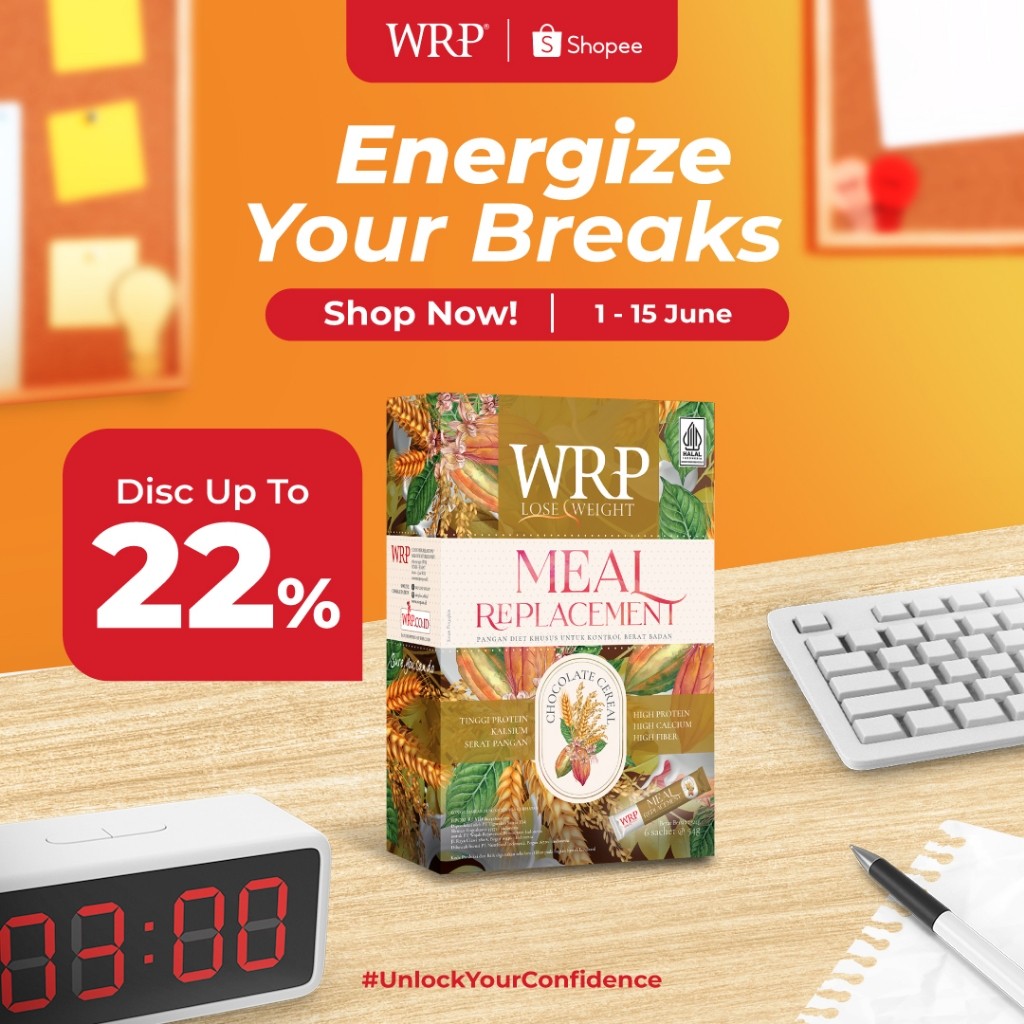

WRP Meal Replacement Chocolate Cereal 324g - Pengganti Makan