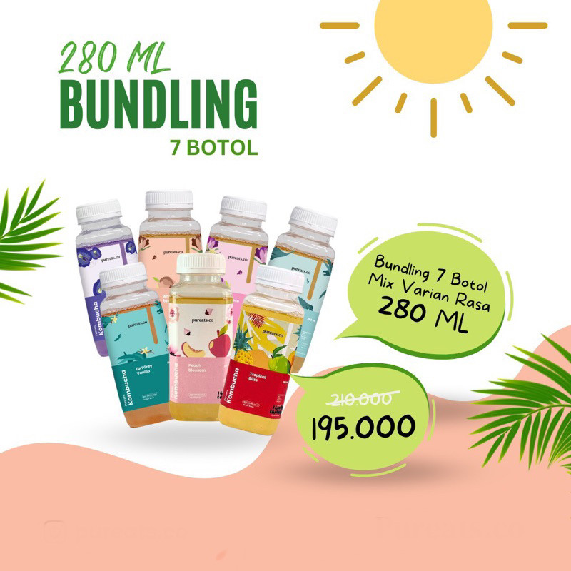 

Bundling Kombucha Pureats 280ml 7 Botol