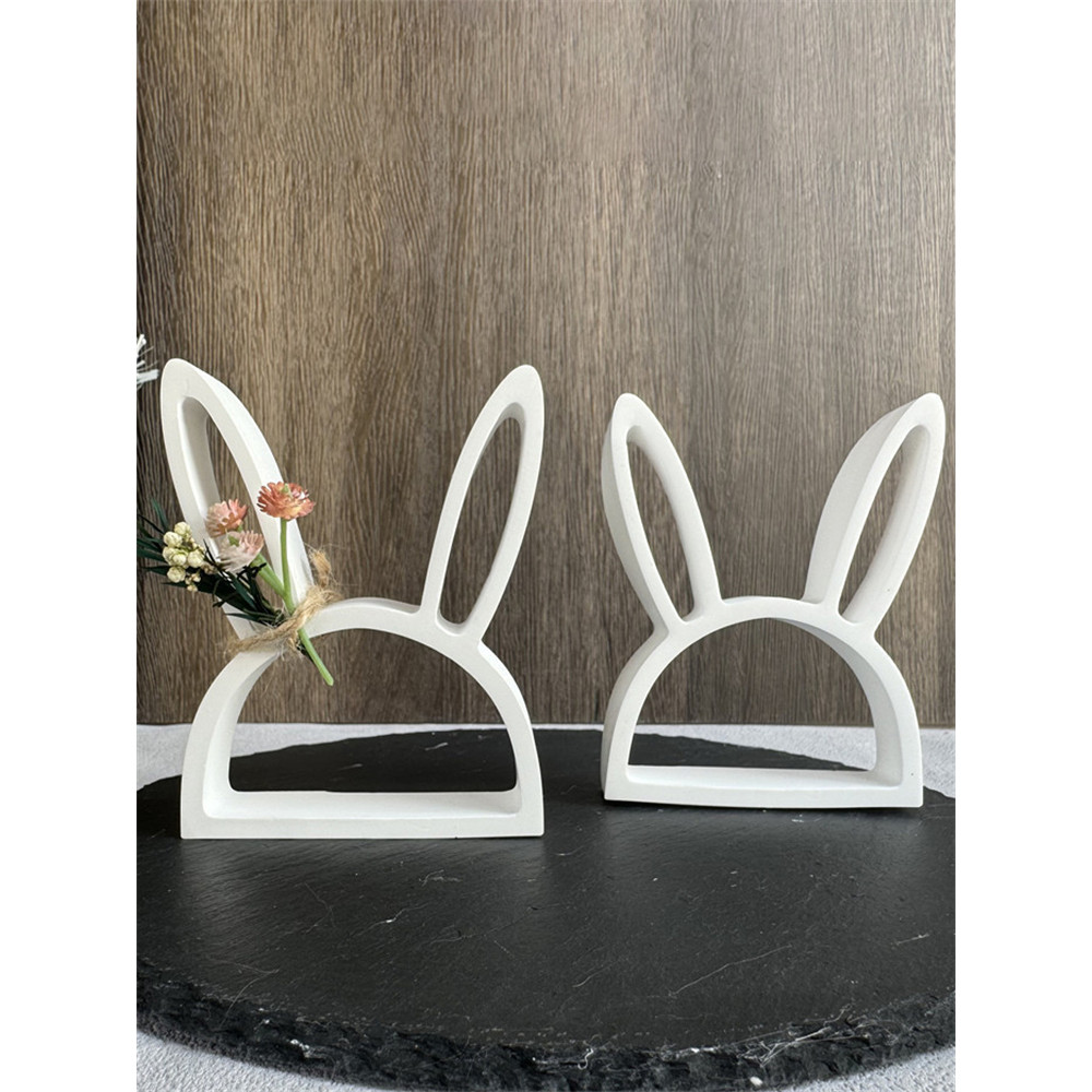 

Easter Cute Rabbit Silicone Moulds Gypsum Car Mounted Incense Expanding Gypsum Decoration Mold Aromatherapy Candle Resin Molds