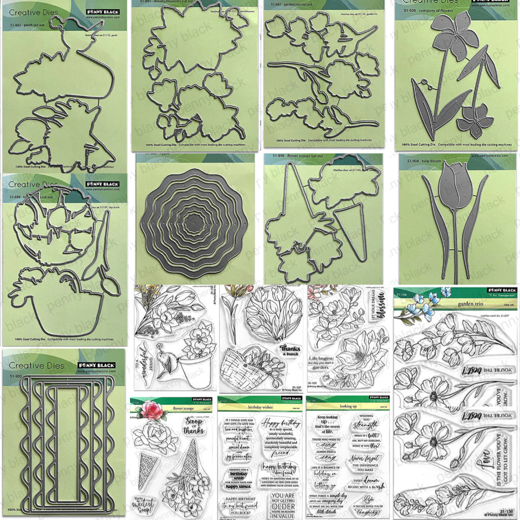 

Clear Stamps Tulip Bunch 2025 New Metal Cutting Dies For Diy Scrapbooking Crafts Maker Photo Album Template Handmade Decoration