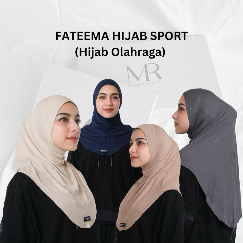 original merk lestary hijab SPORT Miracholecct (Hijab bergo olahraga cooltech dengan ukuran S/M/L)