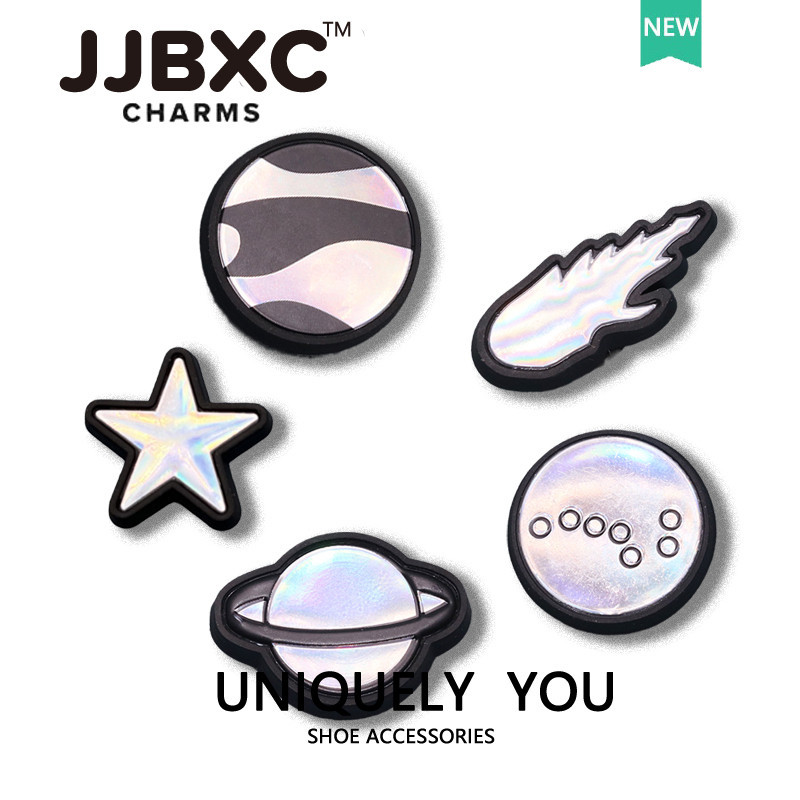 crocs jibbitz CHRM Shoe Buckle Shoe Accessories Silver Planet DIY Fashion Shoes Accessories