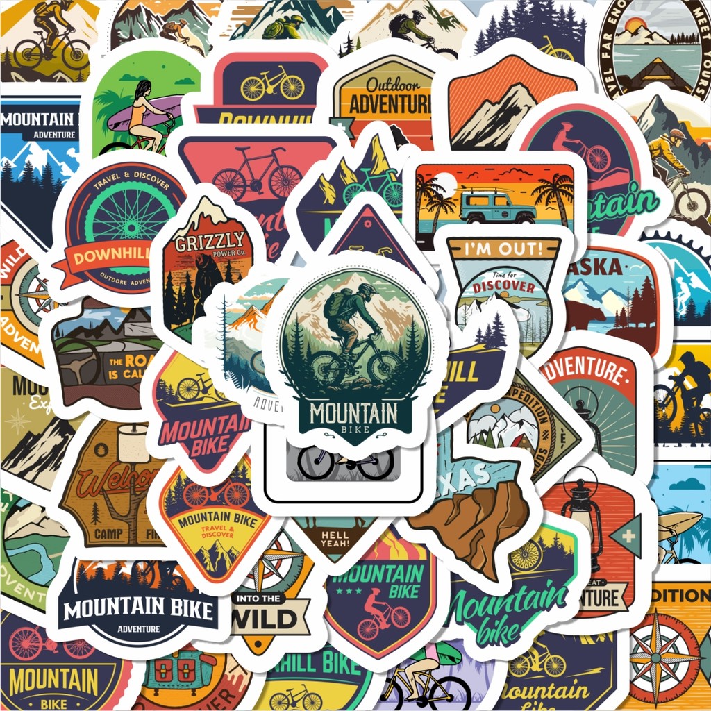 

100PCS Lucu Stiker Sepeda Gunung Outdoor Stiker Aesthetic Stiker Anti Air Stikers Berperekat Waterproof sticker decal buat Motor Helm Buku Journal Koper Casing HP Laptop Botol Minum Hadiah anak