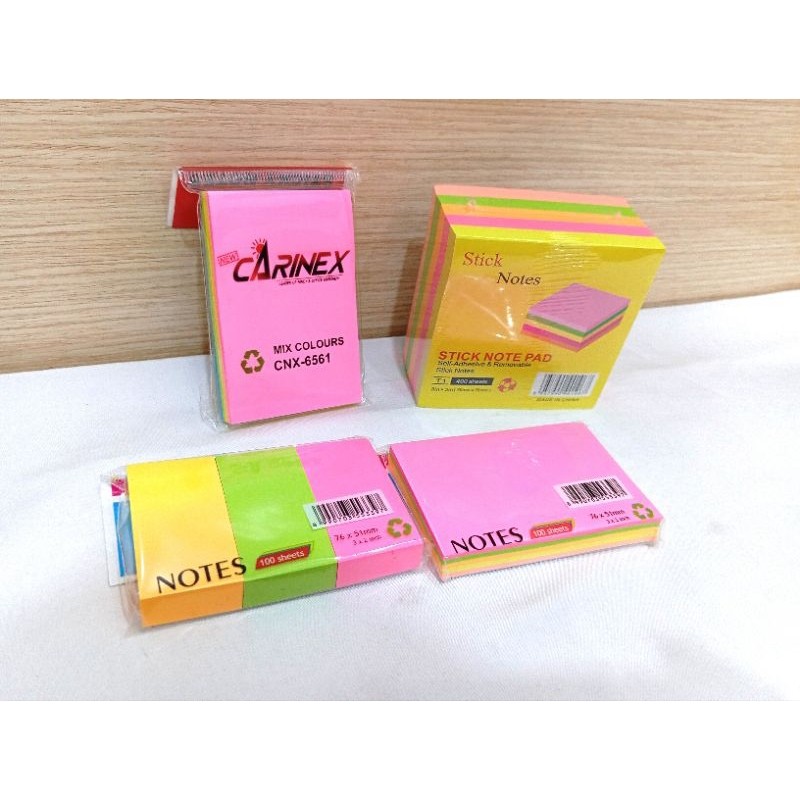 

Sticky note Sticky notes 100 400 lembar 7,6x7,6 cm memo stick memo kertas index