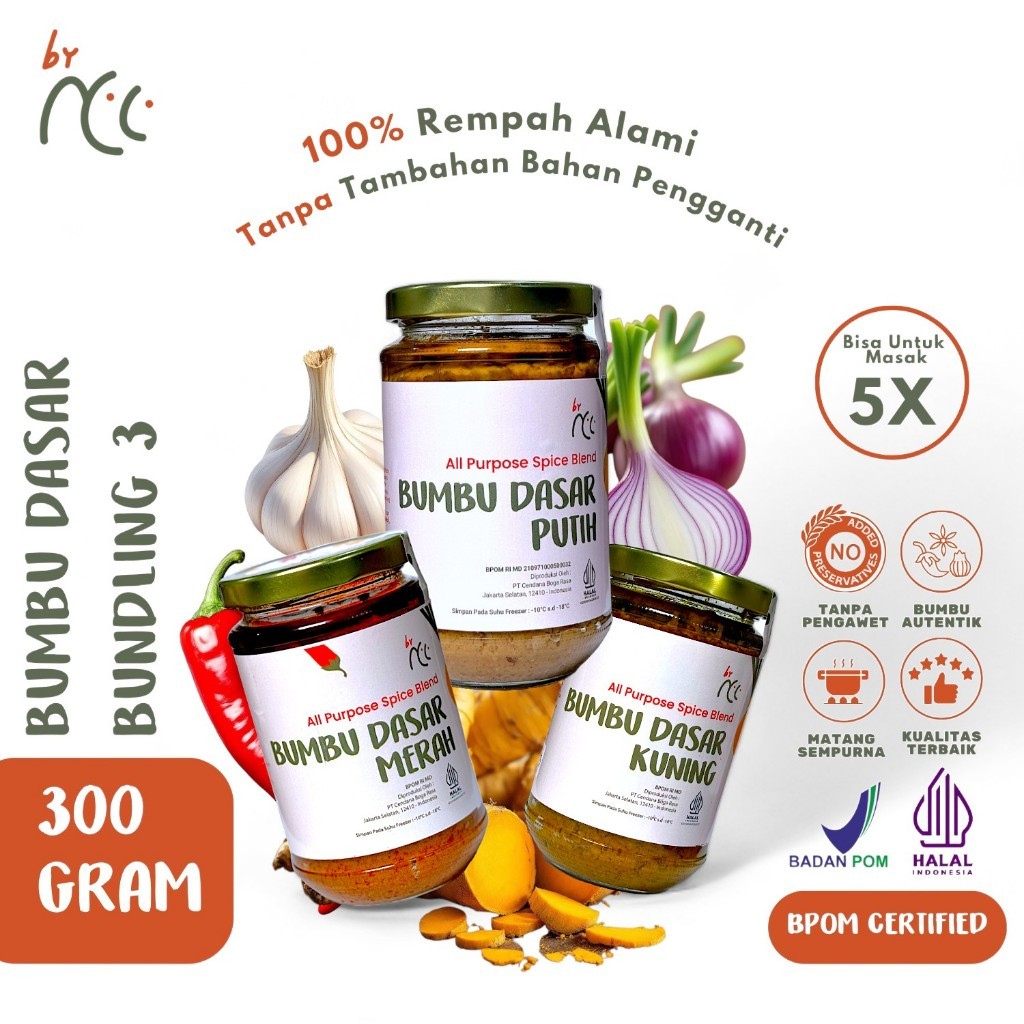 

By NCC Bundling Bumbu Dasar Merah Kuning Putih Masak Makanan Cepat Saji Favorit Premium Termurah