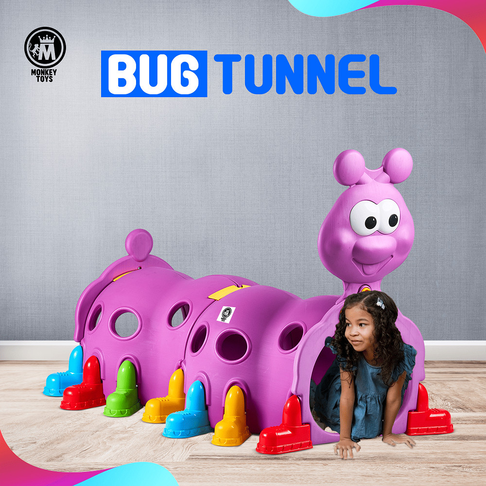 MMonkeyToys Terowongan Bug Tunnel Playground Terowongan Bug Mainan Anak