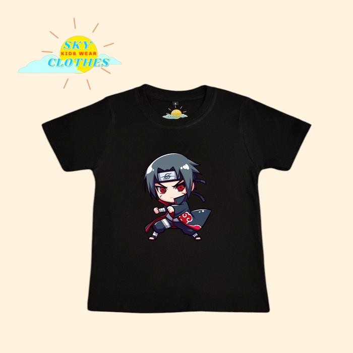 Kaos Anak Uchiha Itachi Kaos Itachi Uchiha - 1-2 tahun, Hitam