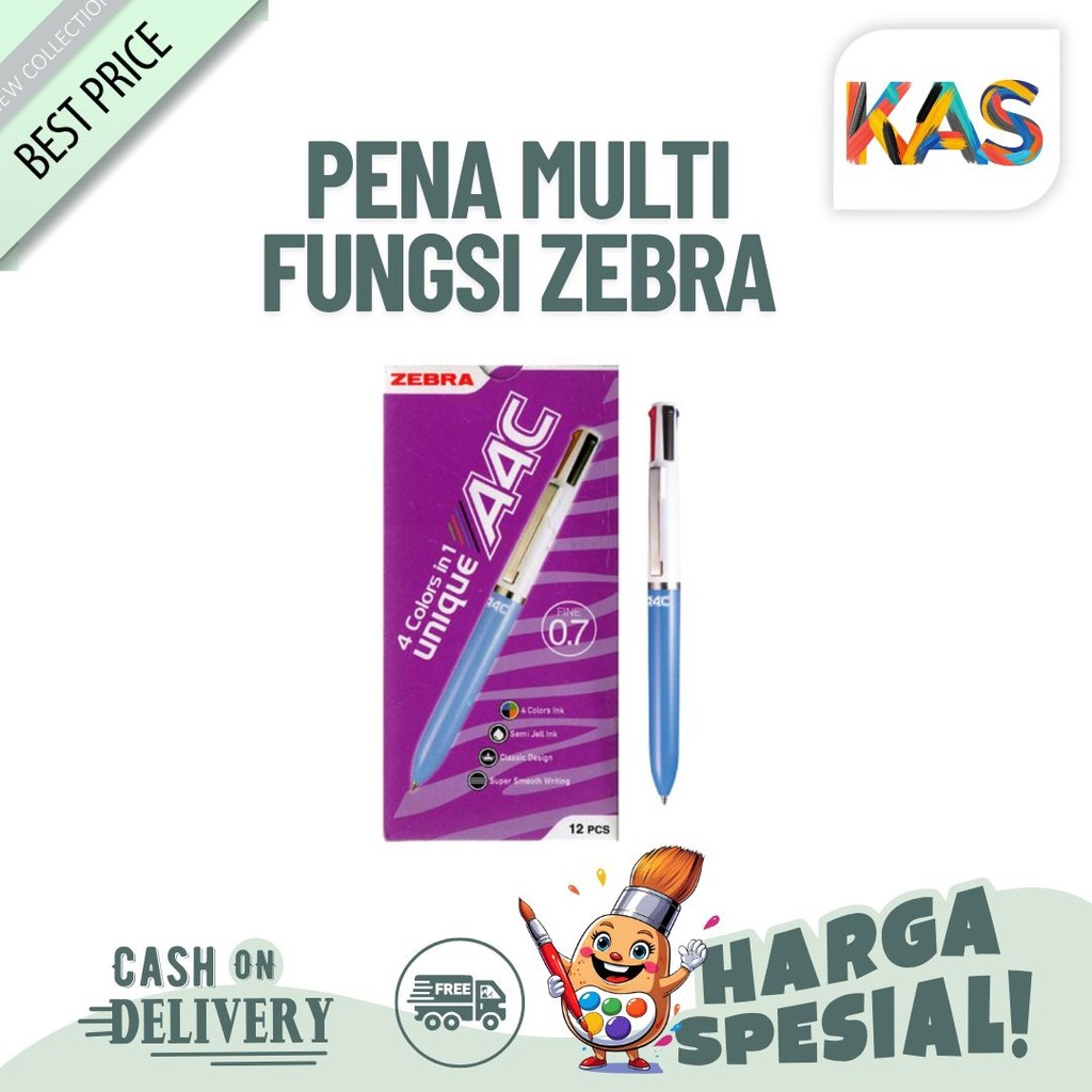 

Pulpen / Pena Multi Fungsi Zebra A4C Color Banyak Warna