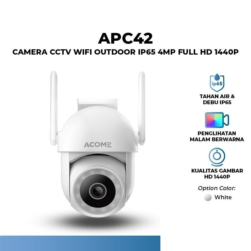 CAMERA CCTV ACOME IOT APC42 1440P / ACOME IoT APC42 CAMERA CCTV WIFI OUTDOOR IP65