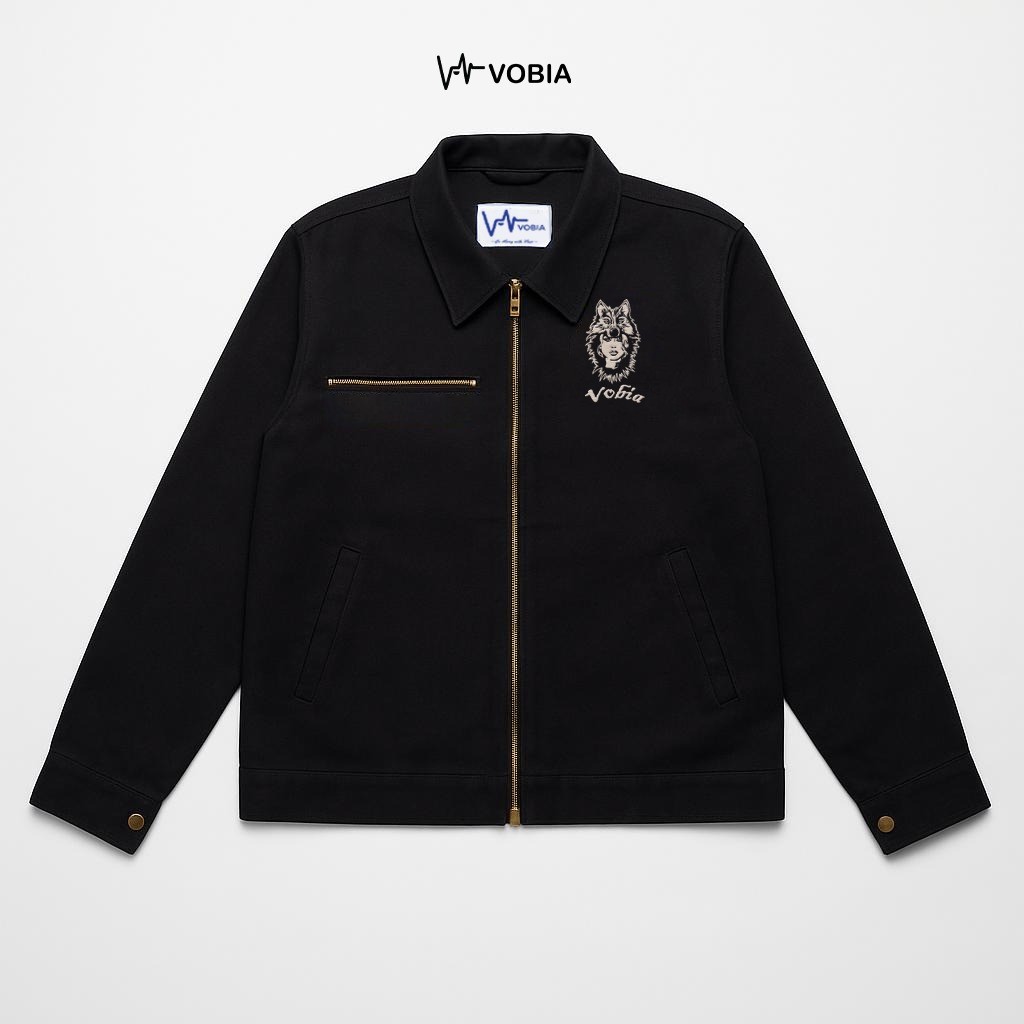 YU7 Vobia Work Jacket Boxy Canvas - Aztec Black
