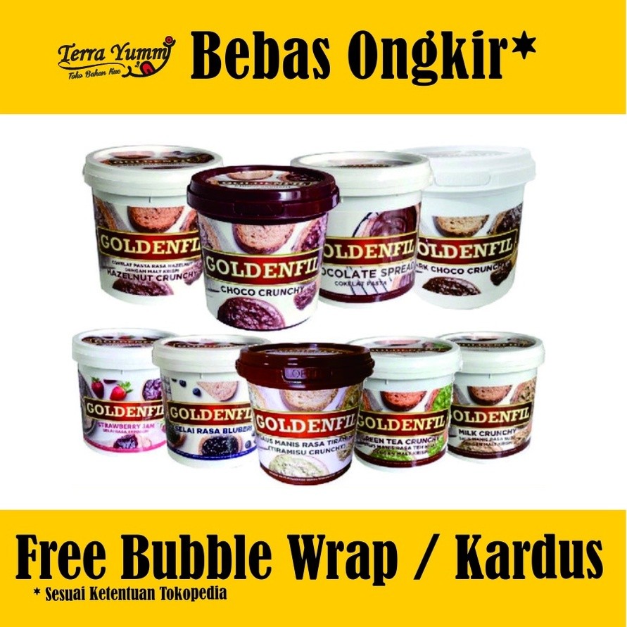 

Goldenfil 1 Kg Selai Cokelat Renyah Garing